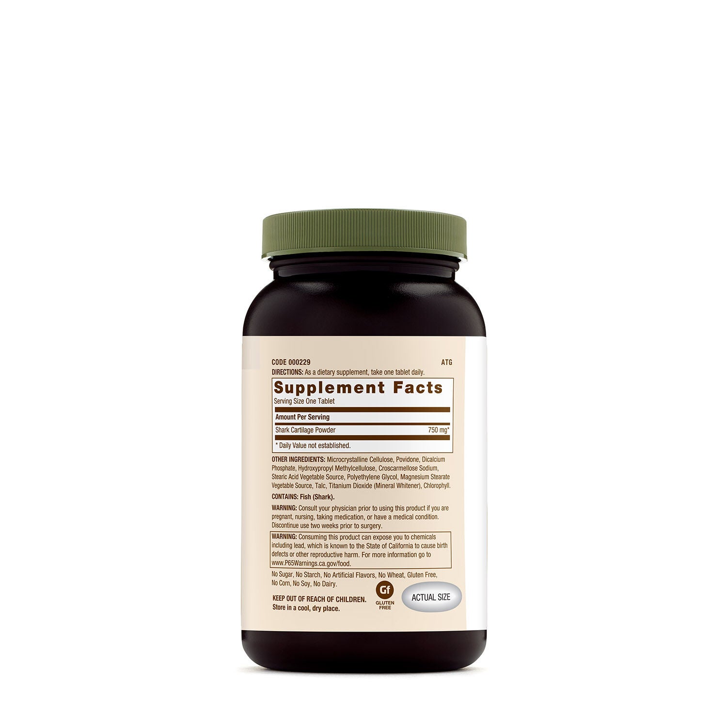 Shark Cartilage - 180 Tablets (180 Servings)  | GNC